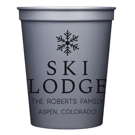 Snowflake Ski Lodge Stadium Cups